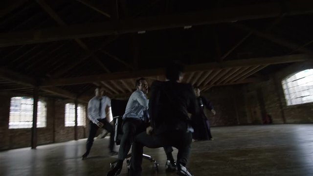 Handsome special agent character escapes interrogation by Asian criminal gang