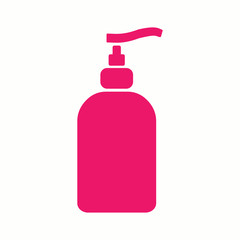 cream soap bottle cosmetic care body pink icon