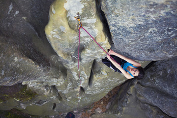 Girl mountain climber.