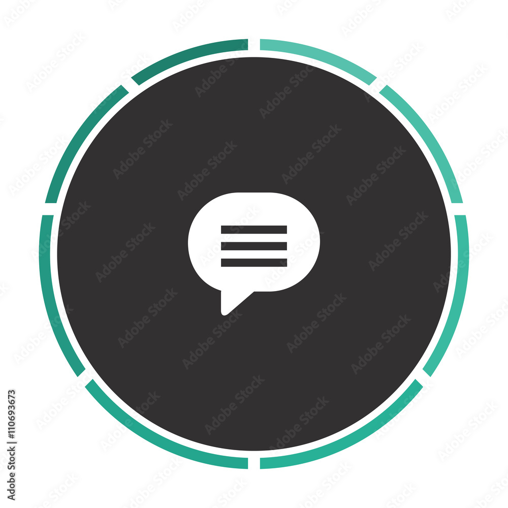Poster speech bubble computer symbol