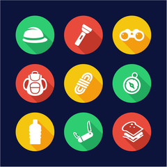 Expedition Icons Flat Design Circle
