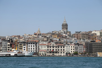 Fototapeta na wymiar Karakoy and Galata Tower in Istanbul, Turkey