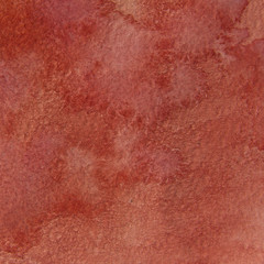 Abstract red watercolor texture on paper. Watercolor background. Red stains.