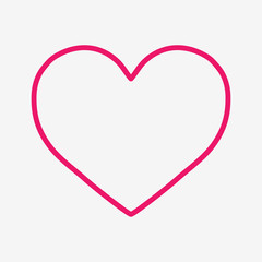 heart love valentine thin line icon