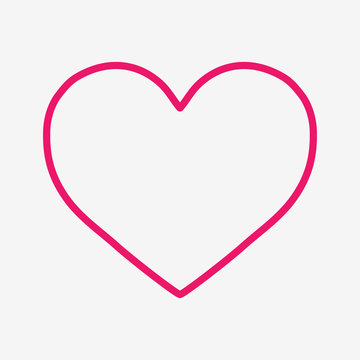 heart love valentine thin line icon