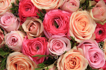 Pink rose bridal bouquet