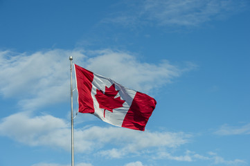 waving Canadian flag