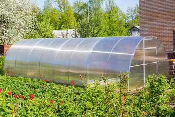 Greenhouse made of polycarbonate