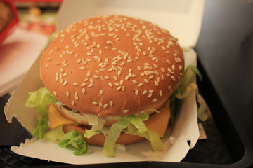 Fresh made hamburger