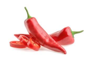 red peppers isolated