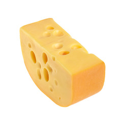piece of cheese isolated