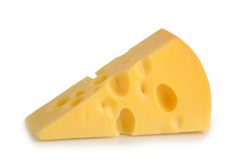 piece of cheese isolated