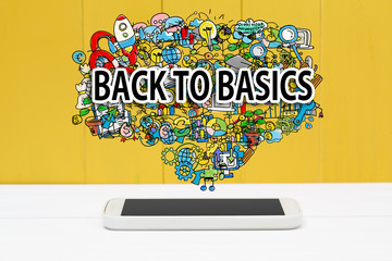 Back To Basics concept with smartphone