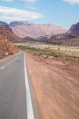 Road along Andean valleys