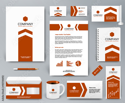 Quot Professional Universal Branding Design Kit With Orange Arrow On White Backdrop For Real Estate Branding Kit Template