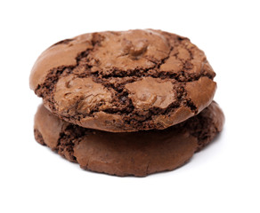 chocolate cookies isolated