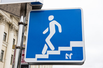 Street Sign Indicating Stairs