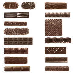 Set of delicious chocolate candies