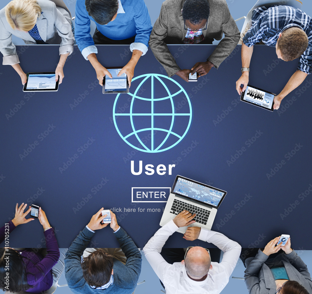Poster user member system usability identity password concept