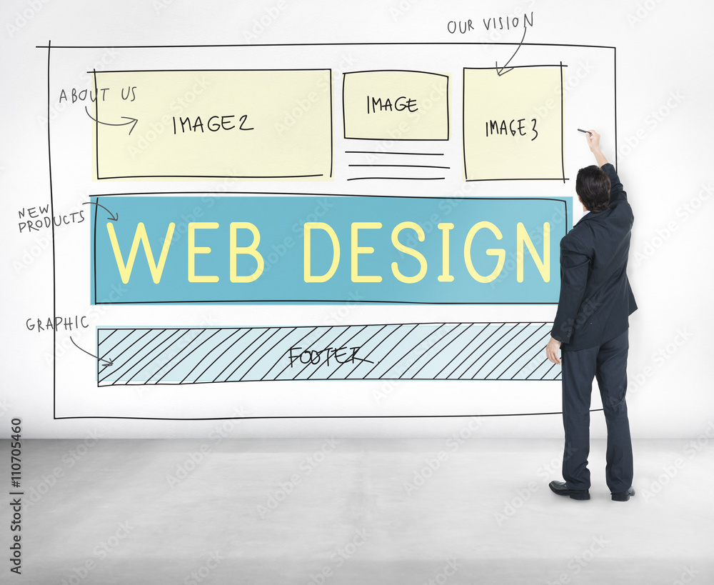 Aufkleber web design layout technology website internet concept