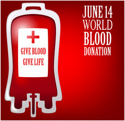 Naklejka premium World blood donation day