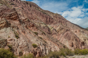 Colorful rocks near Purmamarca village (Quebrada de Humahuaca valley), Argentina