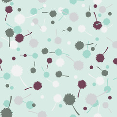 Seamless spring or summer flowers pattern background with pastel