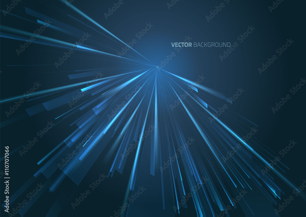 Wall mural abstract geometric technology design element.