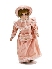 walking pink doll