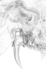 Abstract gray smoke from the incense.