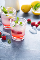 Raspberry lemon lemonade for summer days