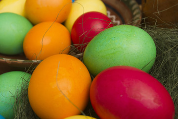 Easter colored eggs