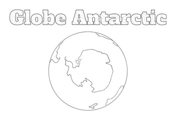 Globe Antarctic view