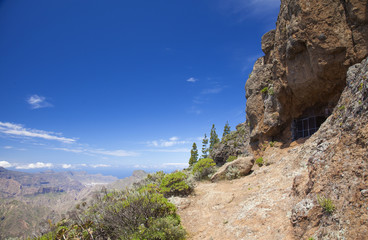 Gran Canaria, Cuevas de Caballero at Risco Chapi