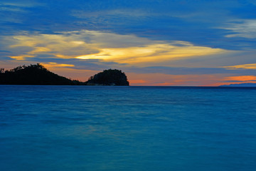 Togean Islands at sunset. Indonesia.