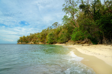 Deserted beach on Bolilanga Island