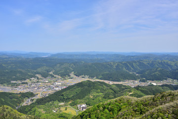 Fototapeta na wymiar 大佐山展望台から見た大佐の町
