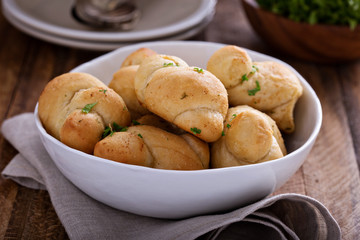 Garlic knots for dinner