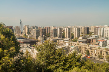 Aerial view of Santiago, Chile