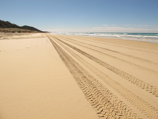 Beach on Fraser Island, Queensland, Australia