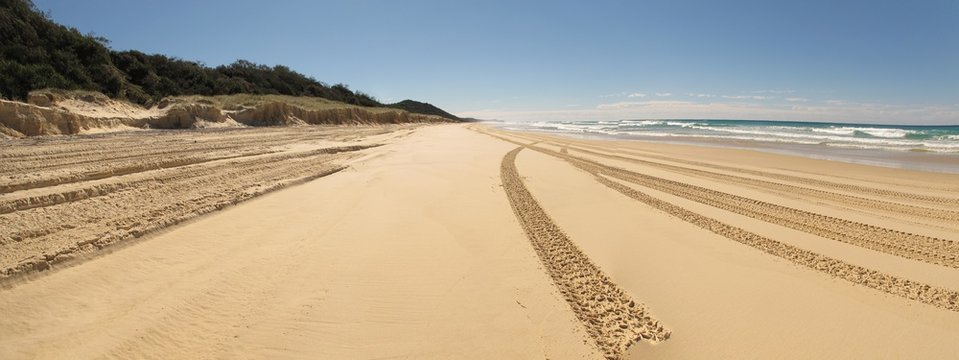 Beach on Fraser Island, Queensland, Australia