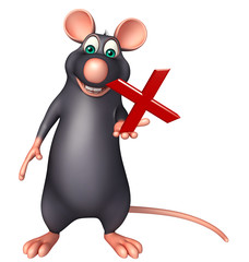 Rat cartoon character with wrong sign