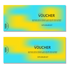 Gift voucher. Coupon and voucher template for company