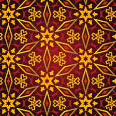 East pattern. Vintage oriental ornament of mandalas. Template fo