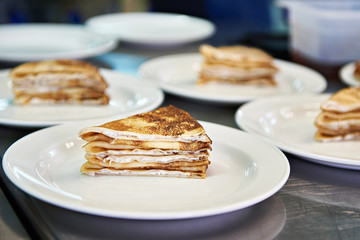 Sweet pancakes with cottage cheese