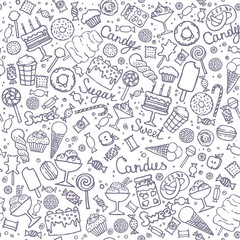 illustration of isolated candies set