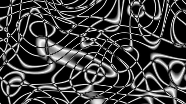 black and white network of loops