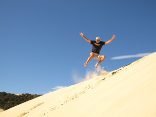 Landscape of Lake Wabby in Fraser Island