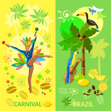 Brazil banners Carnival Brazilian Brazilian jungle
