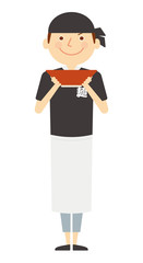 ラーメン屋　男性　全身　働く人々　Japanese